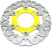 Motorcycle Front Rear Brake Disc Rotor Set 220mm Motorcycle Floating Brake Disc Disk Rotor For Pit Dirt Bike Motard(Yellow)