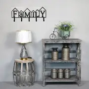 Willow & Silk 'Family' 5-Hook Coat Hanger/Organiser 24.5x60cm White/Black