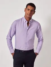 Hawes & Curtis Lilac Oxford Shirt | Button Down Collar Size: XXXL