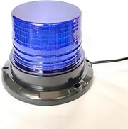 Magnetic 12V-24V Car 24 LED Strobe Warning Light, Emergency Vehicle Beacon Lamp (Blue)