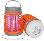 Mosquito Zapper, Solar Bug Zapper, Electric IPX6 Waterproof Bug Zapper, 3 in 1 Portable USB Rechargeable Camping Light, for Patio, Home, Kitchen, Backyard