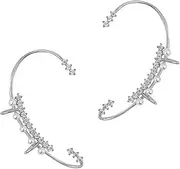 [BESTYASH] 2pcs Non Piercing Bone Clips Sparkly Alloy Earring Accessories for Women Elegant Jewelry Comfortable Stylish