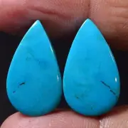 20.40 Cts Natural Amazonite Matched Pair Cabochon Gemstone For Jewelry Supply
