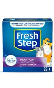 25 lbs Litter Fresh Step Scented Clumping Litter Multi-Cat Clean Paws