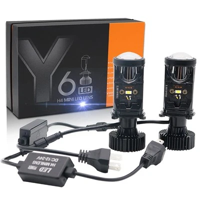 H4 LED Headlight Bulbs 2Pcs 16000 Lumens Mini Projector Hi/Lo Beam Upgrade