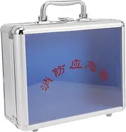 jojofuny Mini Aluminum Toolbox Metal Storage Box Portable Fire Emergency Box for Home Office Car