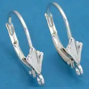 2 Sterling Silver Leverback Earrings 9.5 x 16mm