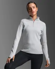 Ignition Haptic 1/4 Zip, 2XU, M, Harbor Mist/Silver Reflective, Female