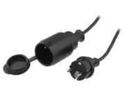 PS-170G/IP44-30 Extension cable sockets: 1 rubber black 3x15mm2 30m 10A JON