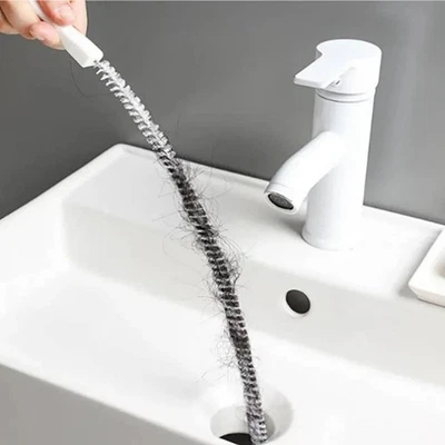 Drain Bath Cleaning Sink Tool Cleaner Water Flexible Pipe Dredge Brush AU
