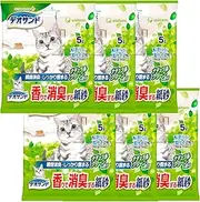 Deo Sand for Cats, Deodorizing with Scent, Paper Sand, Natural Green Scent, 6.9 gal (30 L) (5 L) x 6, Urine, Pet Supplies, Unicharm