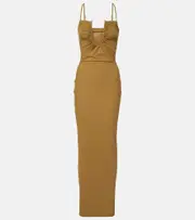 [Christopher Esber] Christopher Esber Ruched maxi dress AU 12 green