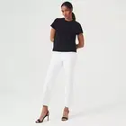 Spanx On The Go Kick Flare Pants Womens XL White High Rise NWT