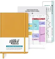 Wilkii ADHD Planner For Adults - 90 Day, A5, Undated Weekly & Daily Planner to Increase Productivity & Achieve Goals, ADHD Organization with Mindful Exercises, Soft Touch Cloth Cover, (Yellow)