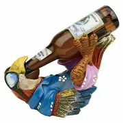 Design Toscano Beer Buddy Tropical Tiki Parrot Bottle Holder Statue, 10 Inch