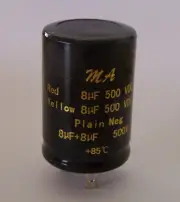 MA 8+8uf 500 Volt Dual Section Capacitor