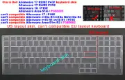 US Keyboard Cover Skin For Dell Alienware 17 R2 R3 R4 R5,Area-51m,Alienware 18