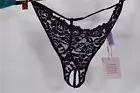 NWT SavageX Fenty Crotchless Black String of Pearls Thong Size 3XL