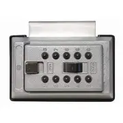 J5 Portable over-The-Door Mount Pushbutton Lock Box, Titanium Grey