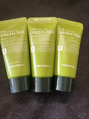 3x TONY MOLY The Chok Chok Green Tea Watery Cream 0.5 oz