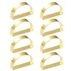 8 Pcs Metal DShape Napkin Buckle Elegant Napkin Holder Home Dinner Table Decor