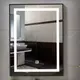 鏡子 方鏡 50*70CM單色光 壁掛鏡 化妝鏡 輕奢鋁金邊框浴室鏡衛生間廁所智能led燈鏡裝飾鏡 (7.6折)