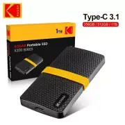 Kodak X200 Portable SSD 2TB 1TB USB 3.1 Type C External Drive Hard Disk 512GB 25