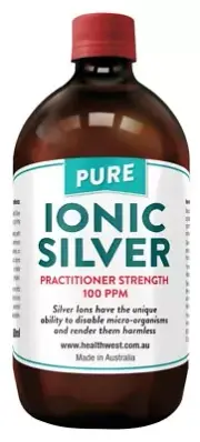 Colloidal/Ionic Silver 100PPM Practitioner strength Anti-Microbial