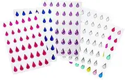 CALLARON 5Sheets Self Adhesive Rhinestone Stickers for Adults Eye Gems Face Jewelry for Parties Festivals and Dress Up Fun Decorative Craft Supplies Mixed Colors