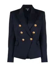 Balmain Double-Breasted Tailored Blazer FR34,FR36,FR42 navy blue
