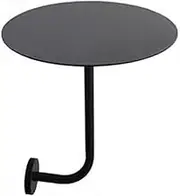 Bar Table Pub Round Side Table, Coffee Table Accent End Table with Sturdy L-Shaped Metal Frame, 15.7"/ 19.7" Top Nightstand Sofa TableKitchen Work Table(40x40x45cm(15.7x15.7x17.7inch))
