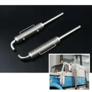 LESU 1/14 RC Model Metal Chimney 1pair for DIY For TAMIYA Car Truck