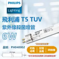 在飛比找momo購物網優惠-【Philips 飛利浦】2支 TUV 6W G6 UVC 