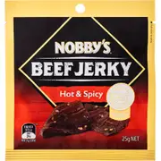 Nobbys Jerky Beef Hot & Spicy 25gr