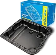 PHILTOP Transmission Pan with Drain Plug Compatible with Silverado 1500, Sierra 1500, Tahoe, S10, Colorado, Trailblazer, Suburban 1500, Yukon