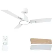 Ceiling Fans with Lights, 42 Inch White Ceiling Fan with Light and Remote, Mo...