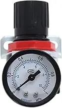 Relief Valves AR2000 G1/4'' Pneumatic Mini Air Pressure Compressor Regulator Treatment Units Valve with Gauge 4MM-12MM Fitting Ball Valve(AR2000,20 Pcs)