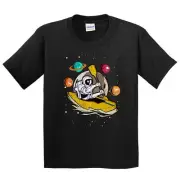 Boys Kayaking Shirt - Kayaker Astronaut Outer Space Spaceman Kids T-Shirt