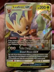 Leafeon GX Ultra Rare Sun & Moon Ultra Prism Mint Excellent Condition