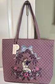 Vera Bradley & Disney LITERARY BELLE Large Vera Tote Bag - Beauty & the Beast