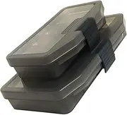 GANAZONO 2Pcs Storage Boxes for Fishing Gear Durable Compartment Organizer for Lures and Hooks for Fishing Accessories for Anglers and Outdoor Enthusiasts