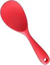 iplusmile 1Pc Non Stick Rice Spoon with Skid Handle Red Rice Ladle for Cooking Serving Table Decoration and Portable Kitchen Utensil