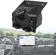 CPOWACE Electronic Device Mounts Compatible with 2018-2024 Polaris Ranger XP 1000 Crew Diesel Accessories Electronic Device Phone Tablet GPS Holder with Storage Box Organizer Tray