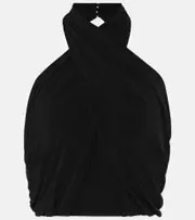 [Saint Laurent] Saint Laurent Halterneck jersey top UK 8 black