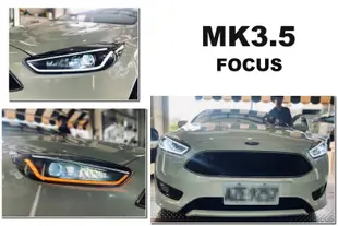 》傑暘國際車身部品《全新 FORD FOCUS MK3.5 16 17 18 年 R8燈眉 雙色 流水方向燈 大燈 頭燈