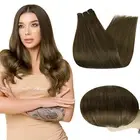 Weft Human Hair Extensions Double Weft Sew In Mchine Weft Russian Hair Full Head