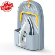 Pocket Folding Compact Table-Top Ironing Board, Space-Saving, Grey/Yellow