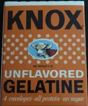 1960's Box of KNOX Gelatine with a Little Cow Calf on Front. Country Store Stock