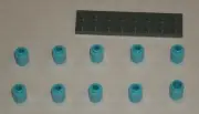 LEGO NEW 1x1 Medium Azure Round Brick (10x) 4620909 Brick 3062