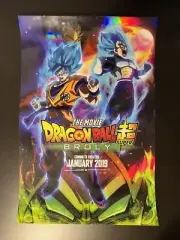 SDCC 2018 DBZ Dragonball Super Broly The Movie Funimation 12x18 Holo Poster